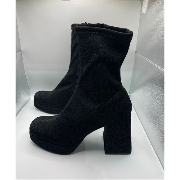 Abound Steffie Platform Bootie Black Glitter 8 - Picture 7 of 8